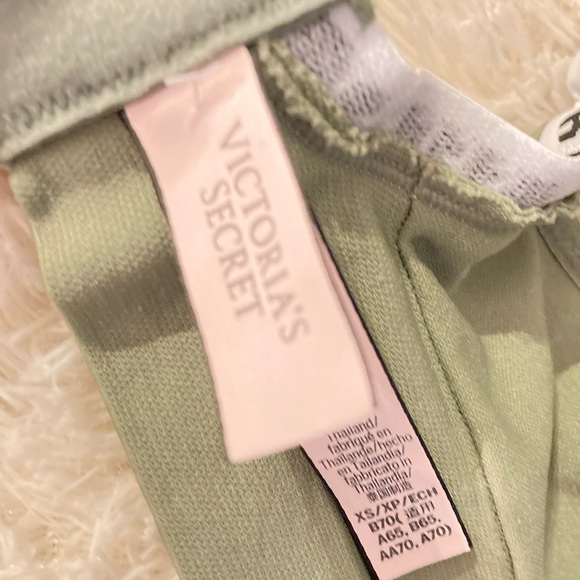 Set of 2 No Wire Bralettes Army Green and Lace Pink - Picture 5 of 9